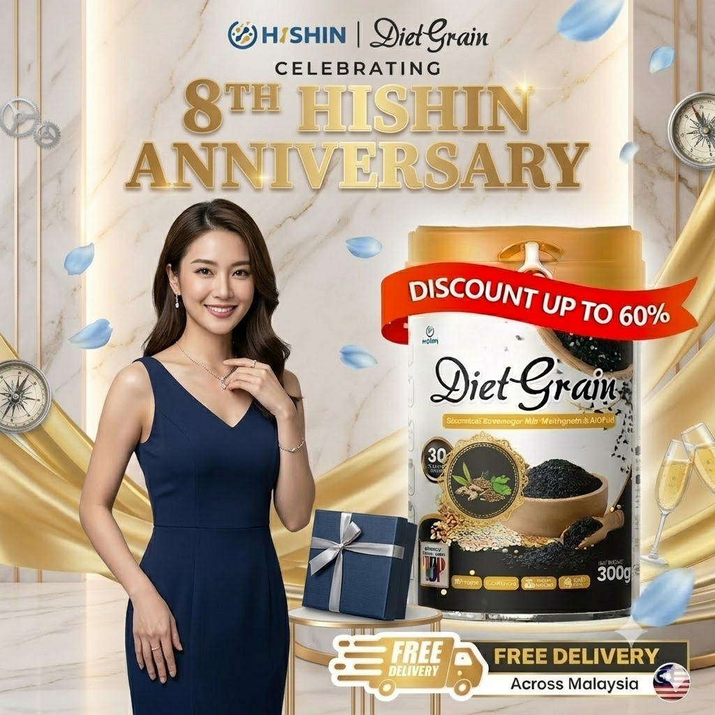 Hishin DietGrain — Black Sesame Meal Replacement (300g)